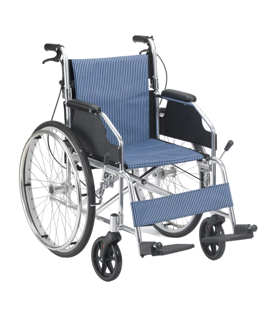 Factory Supply Best Quality Detachable Armrest & Footrest Aluminum Wheelchair, 18'' Seat Width, Folding, CE/FDA/ISO Certified