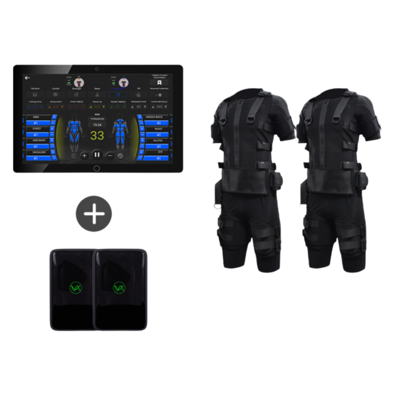 Professional EMS Workout Suit with 22 Electrode Pads for Full Body Muscle Stimulation and Fat Loss