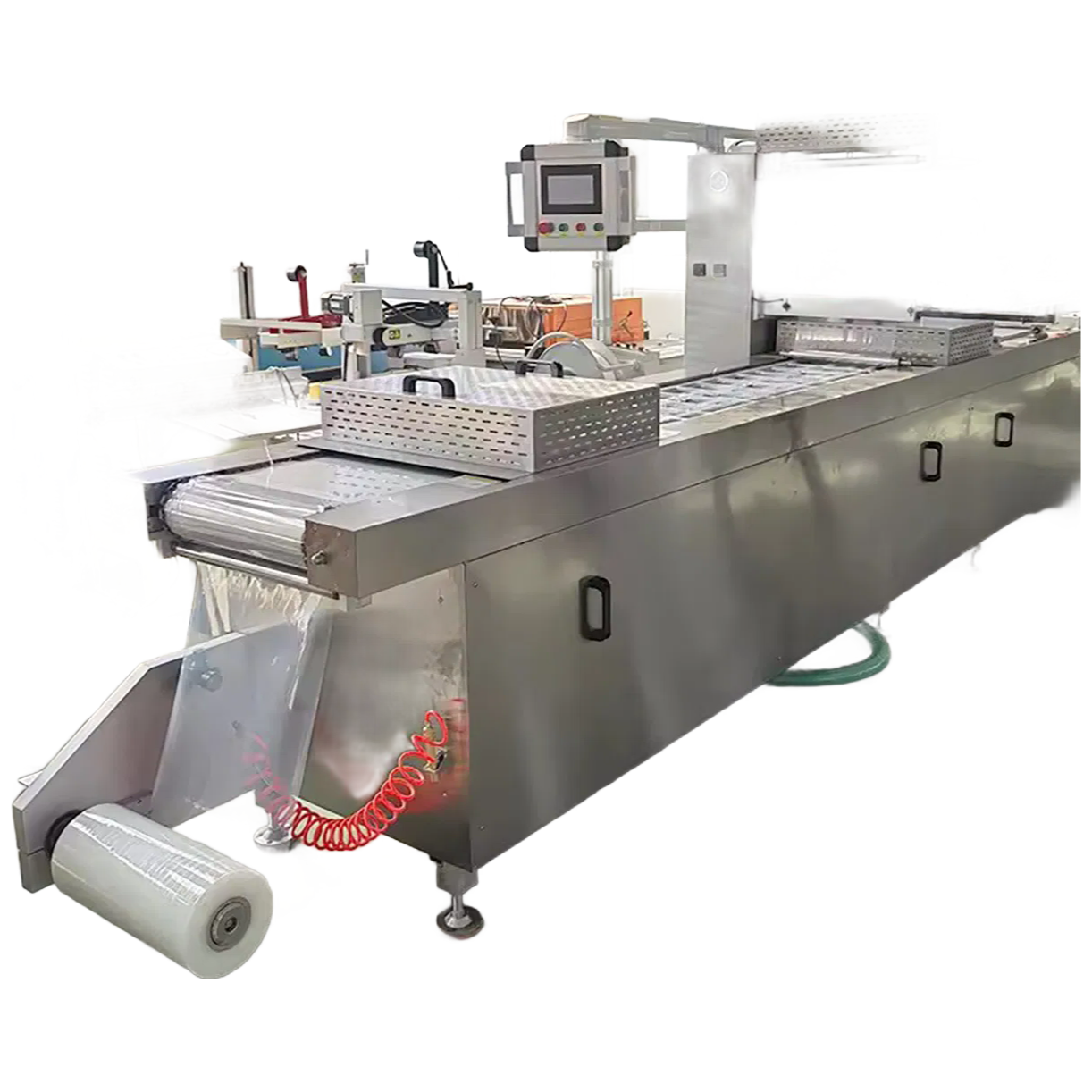Fully Automatic Stretch Film Packaging System with PLC Touch Screen Control 380V/50Hz
