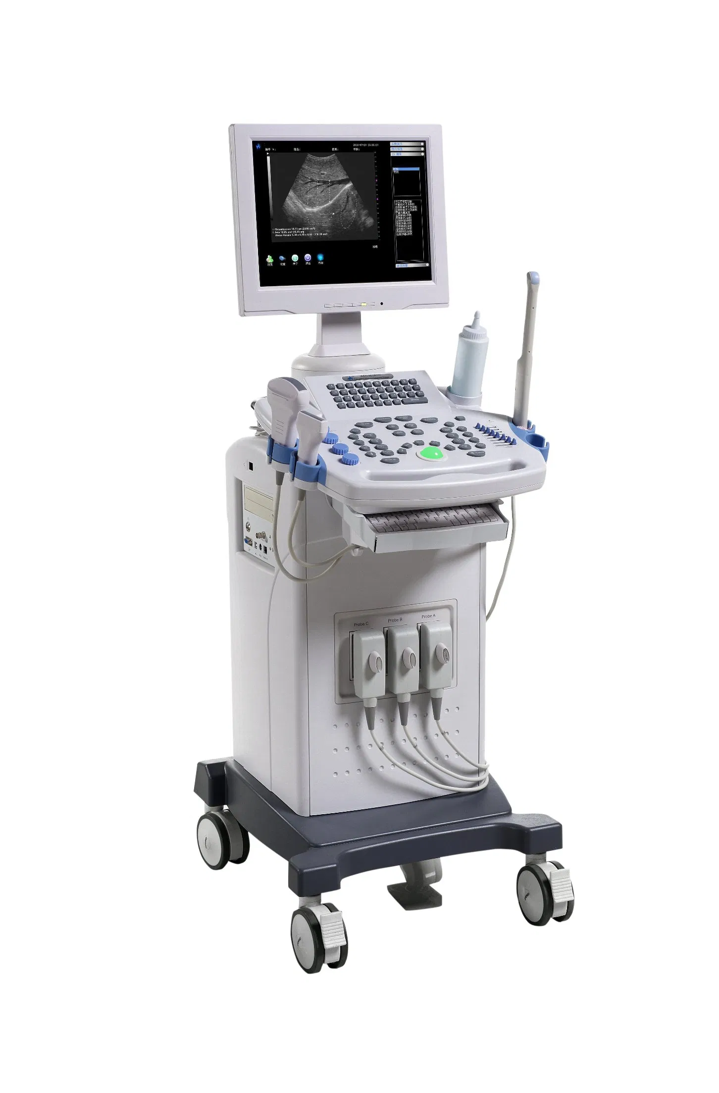 Professional B-9618CII Ultrasound Scanner with Abdominal/Transvaginal/Cardiac Probes