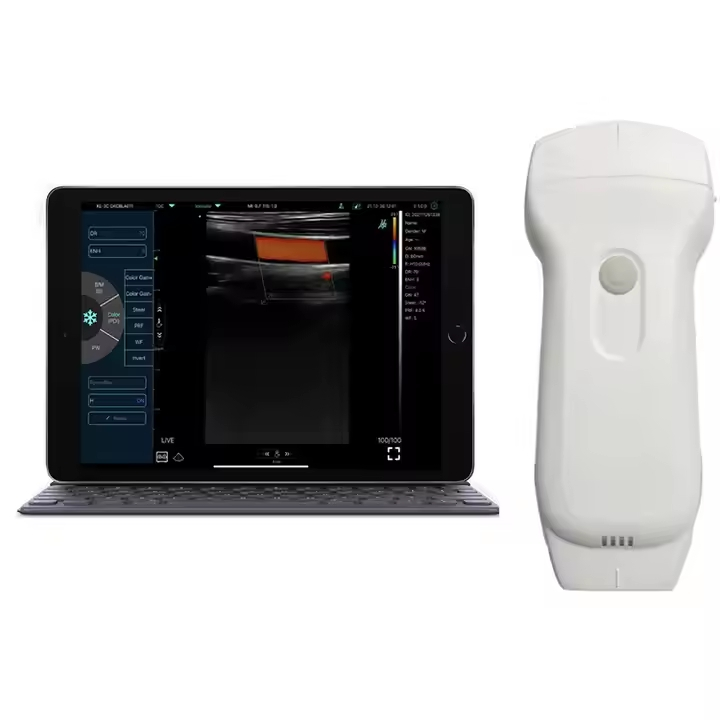 Konted C10RL Dual-Probe Portable Ultrasound Scanner - 3-in-1 Convex Linear Cardiac Probe for Medical Diagnostics