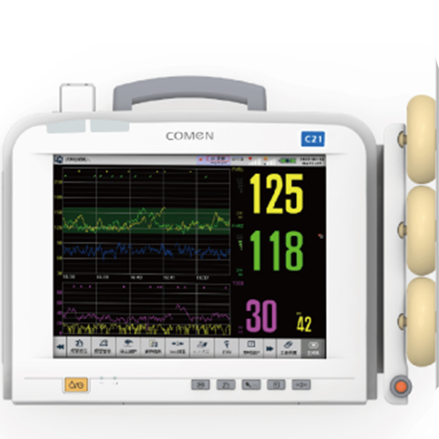 Compact Fetal Monitoring Equipment with 90° Folding Screen and Li-ion Battery Operation