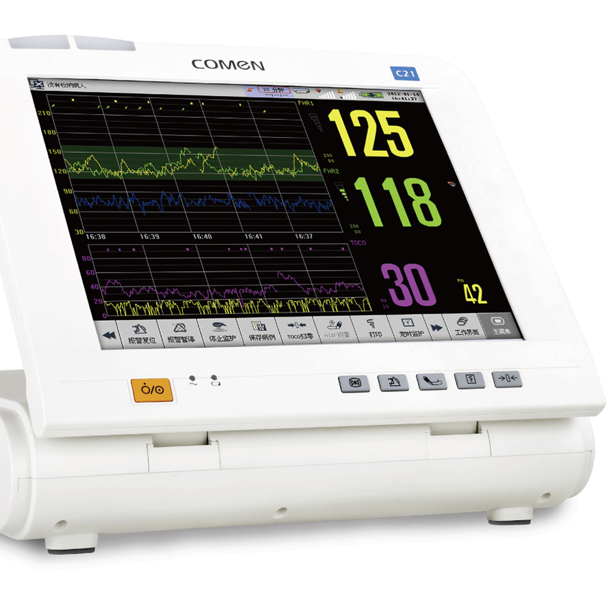 Compact Fetal Monitoring Equipment with 90° Folding Screen and Li-ion Battery Operation