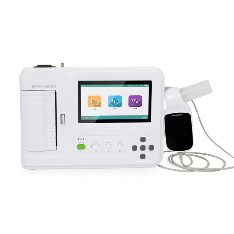SP100 Professional Lung Function Test Spirometer Machine with 7