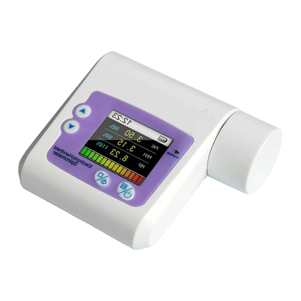 Portable Digital Spirometer with Flow-Volume Chart and Data Storage Function