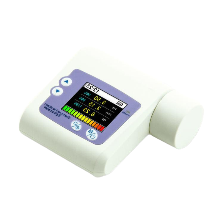 Portable Digital Spirometer with Flow-Volume Chart and Data Storage Function