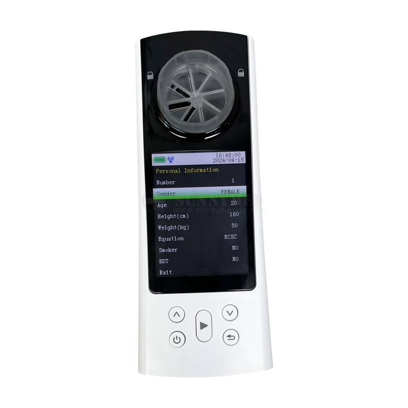 High Accuracy Portable Spirometer for Adults - SY-C039 Lung Function Testing Device with LCD Display