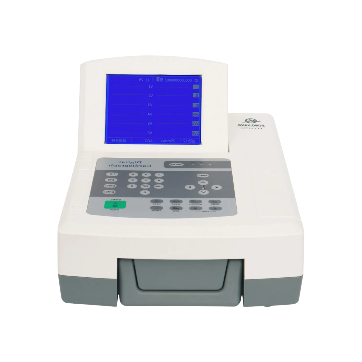 Professional Grade Portable 12 Channel ECG Device with 5.7 Inch LCD Display