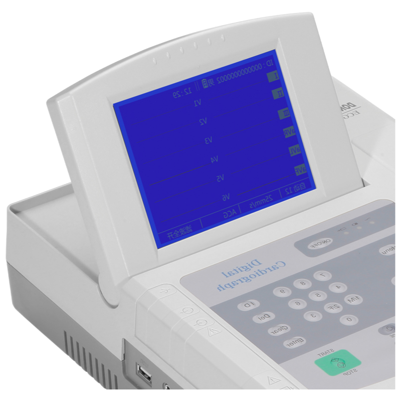 Professional Grade Portable 12 Channel ECG Device with 5.7 Inch LCD Display