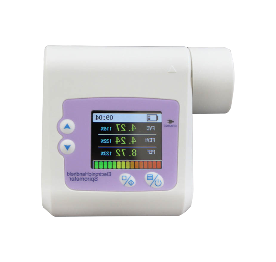 Rechargeable Spirometer Device for Pulmonary Function Testing in Clinics