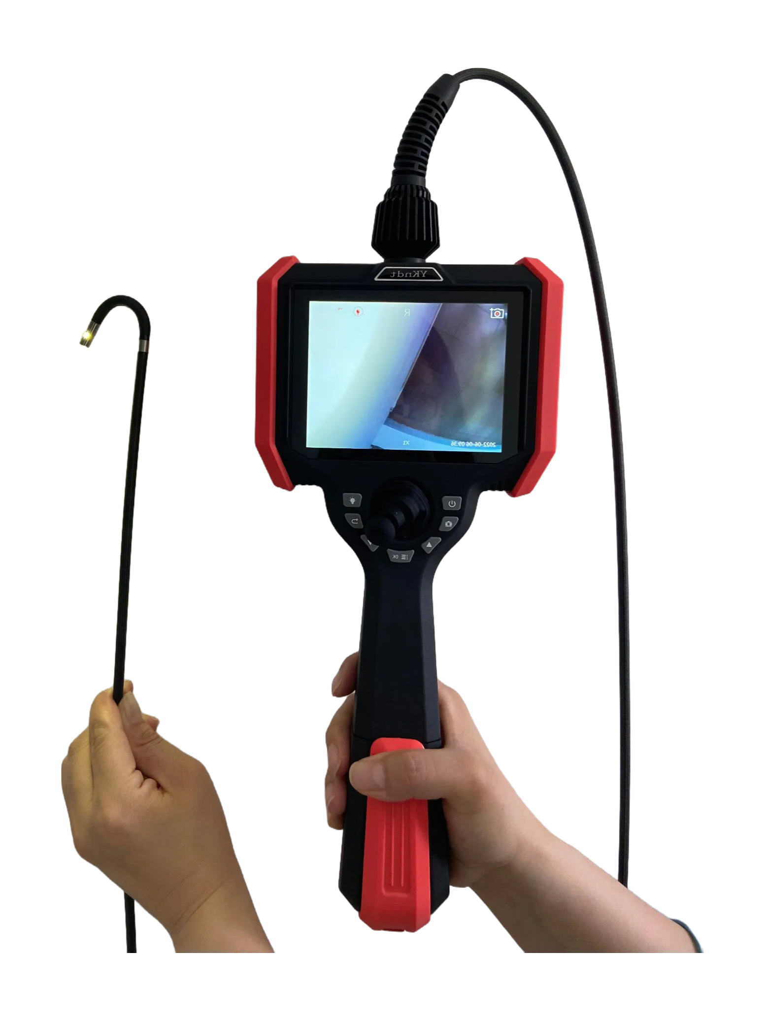 Handheld Industrial Video Endoscope with 4mm Dual Lens and 1M Cable for NDT Inspection