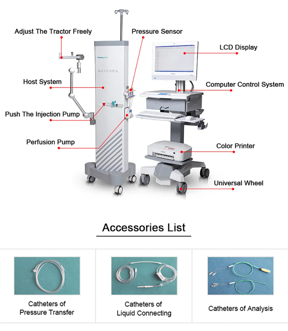 Factory Supply High Precision Clinical Urodynamic Analyzer for Medical Diagnosis Equipment
