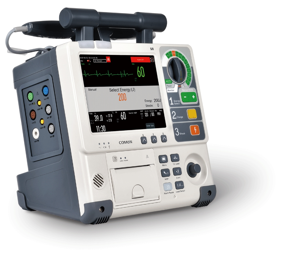 S8 Biphasic Defibrillator Monitor with 360J Energy Selection for Emergency Cardiac Care