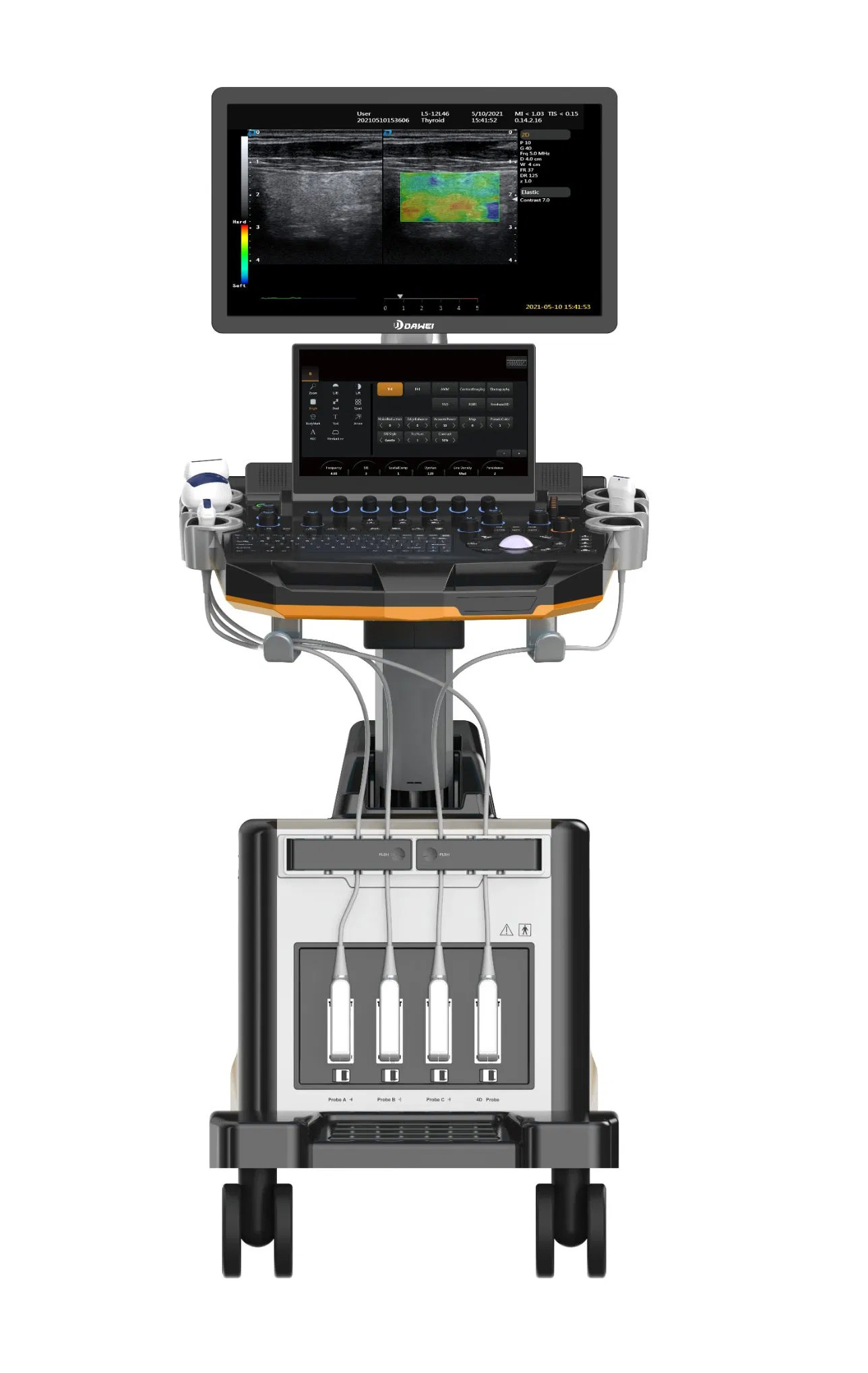 High Performance DW-T60 Ultrasound Scanner with 21.5+13.3 Touch Screen for Medical Diagnosis