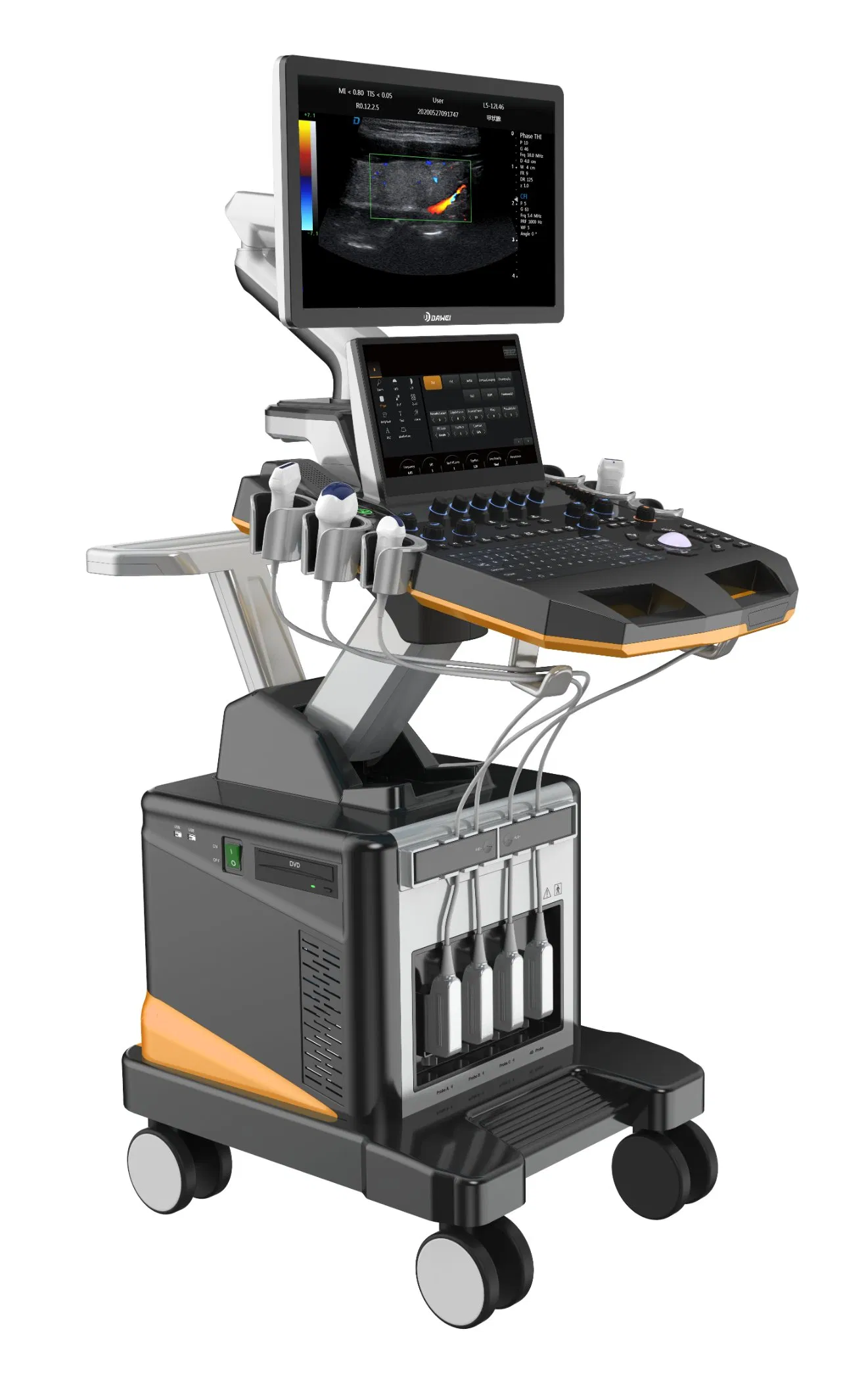 High Performance DW-T60 Ultrasound Scanner with 21.5+13.3 Touch Screen for Medical Diagnosis