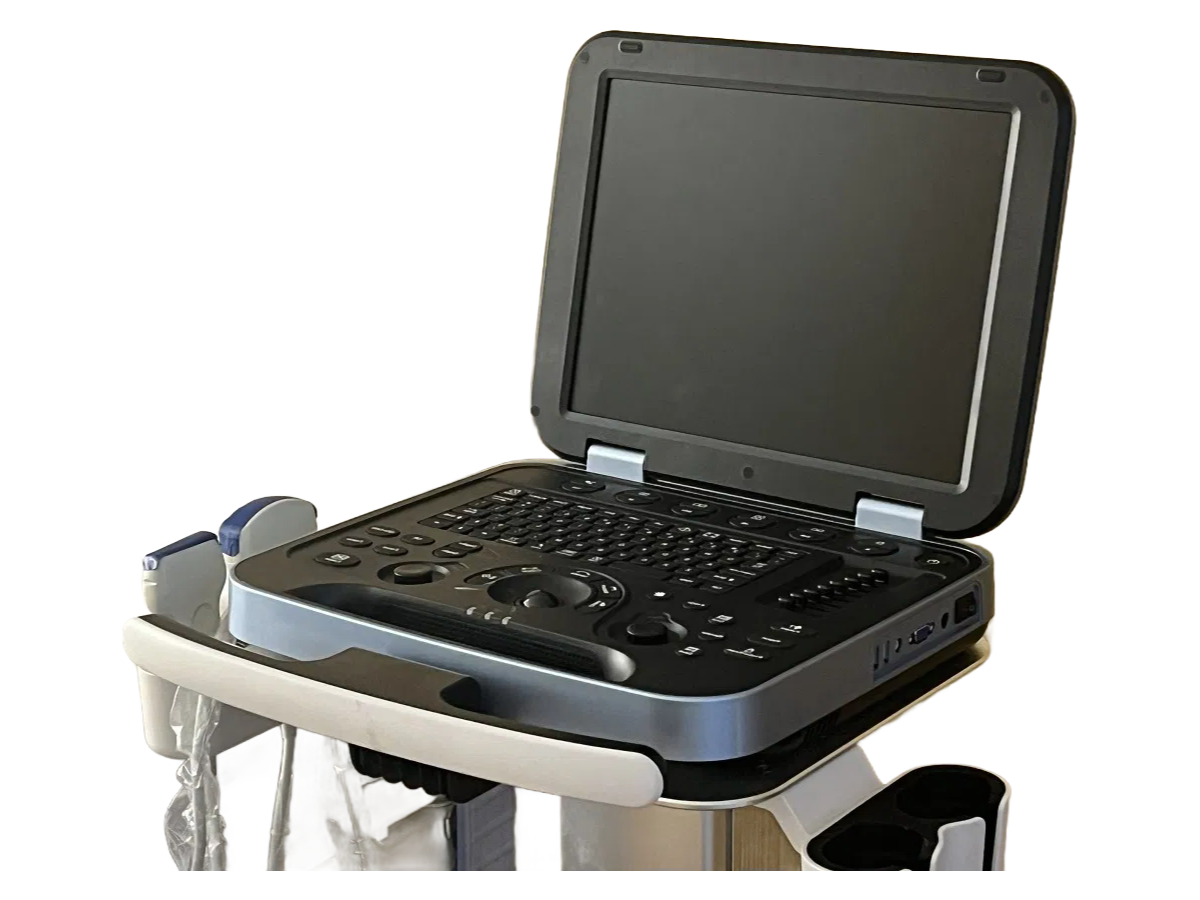 Portable B/W Ultrasound Scanner Machine AU-Y15 with 15-Inch HD Display for Medical Diagnosis