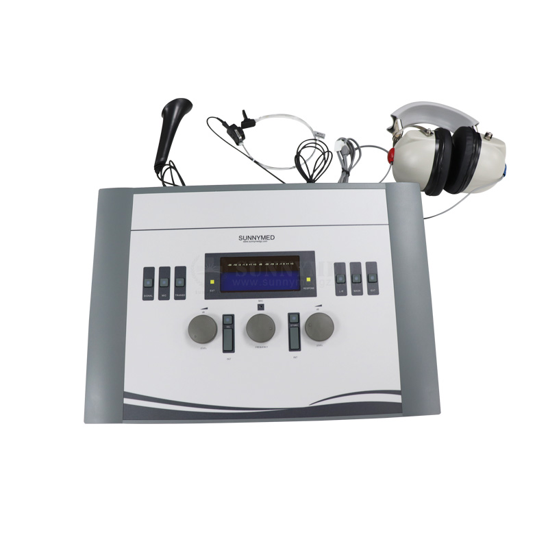 Medical Grade Audiometer with Air/Bone Conduction Testing 125Hz-8000Hz Range