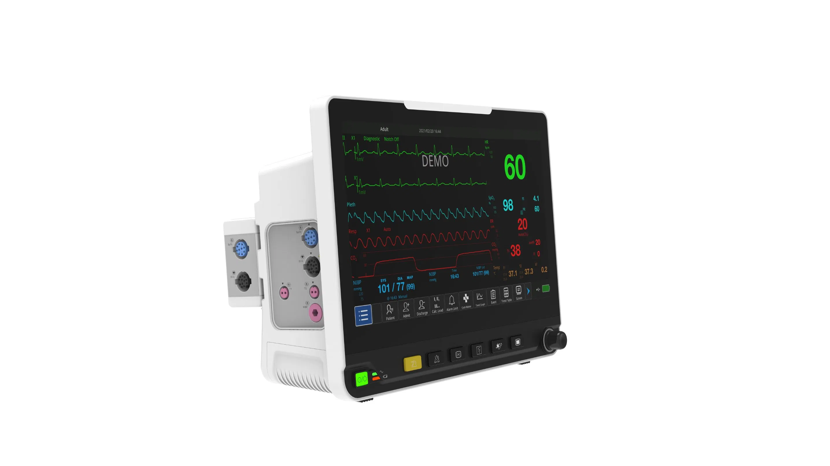 15-Inch Multi-Parameter Patient Monitor with CO2 Monitoring - HD 12 Model
