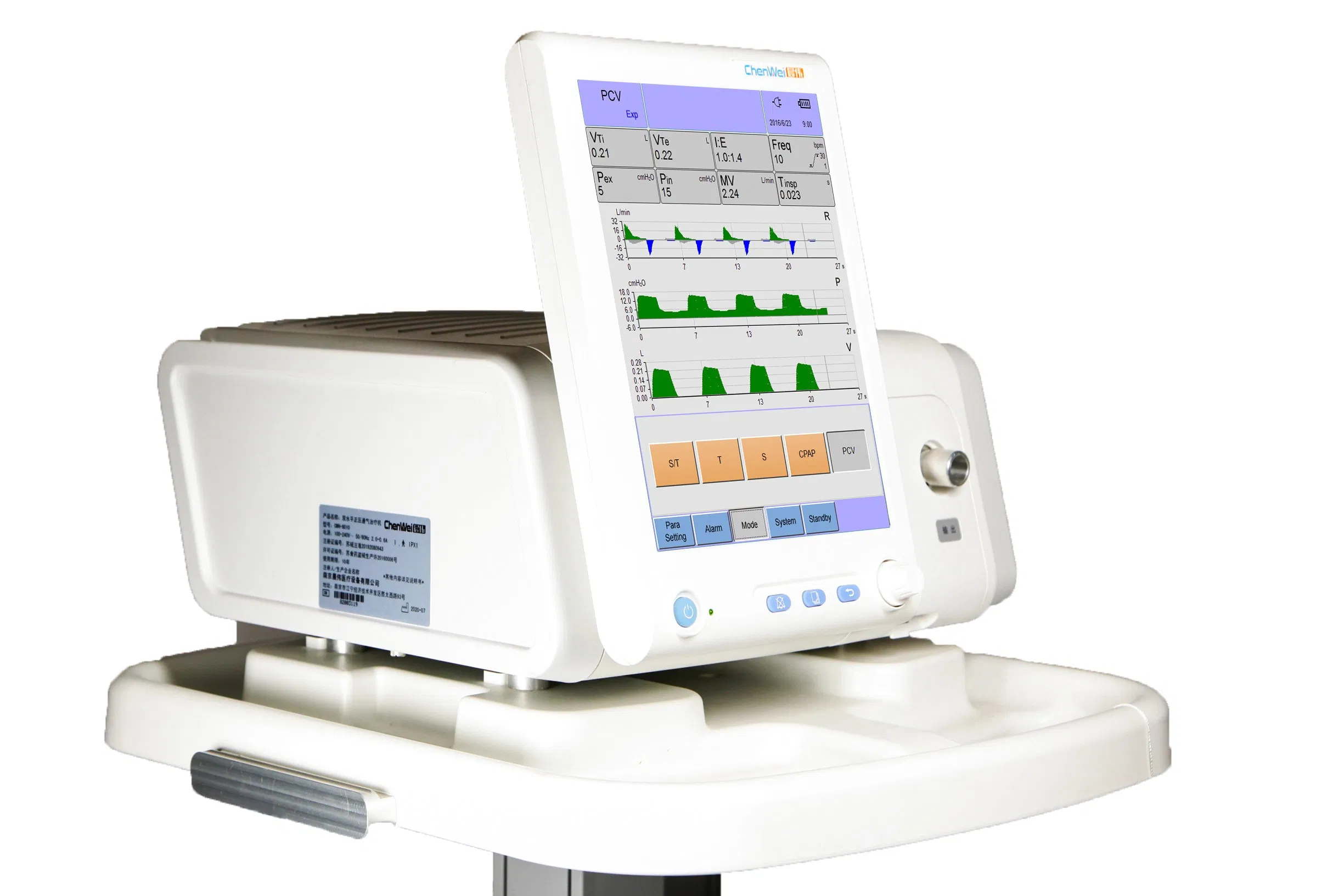 CWH-8010 ICU Turbine Ventilator for Adults & Neonates with High Flow Oxygen Therapy