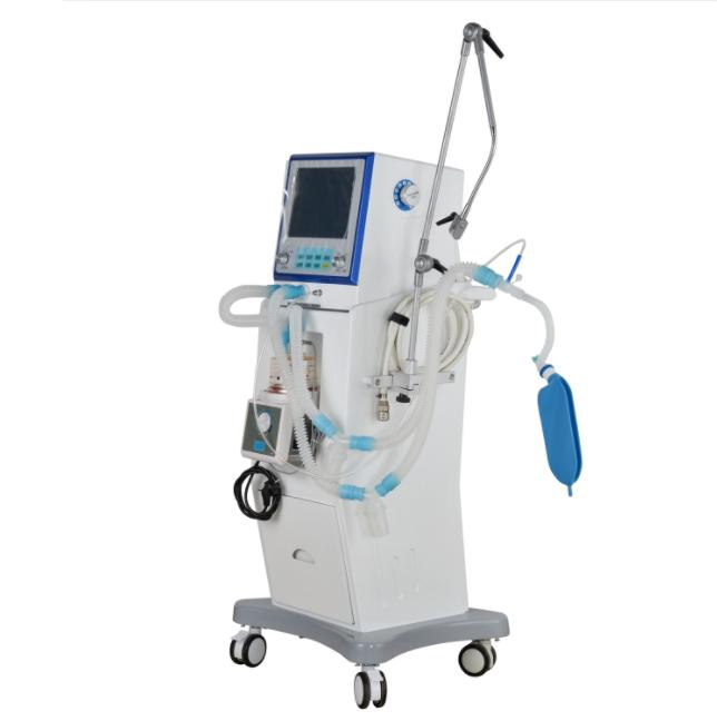 Compact Portable Ventilator with Wheels for ICU and Anesthesia Applications