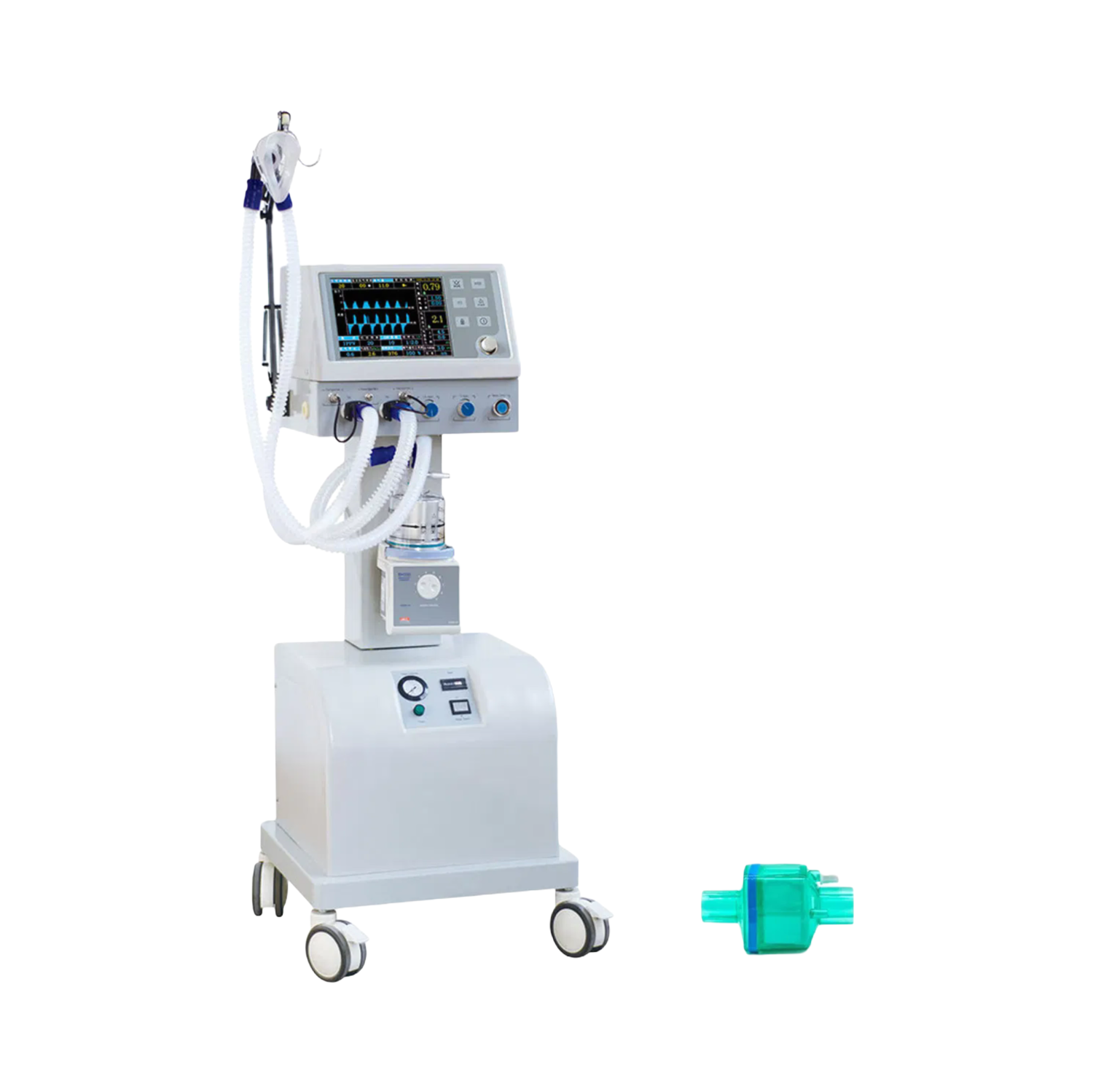High Quality Medical Ventilator for ICU with 10.4" TFT Display and Multiple Breathing Modes