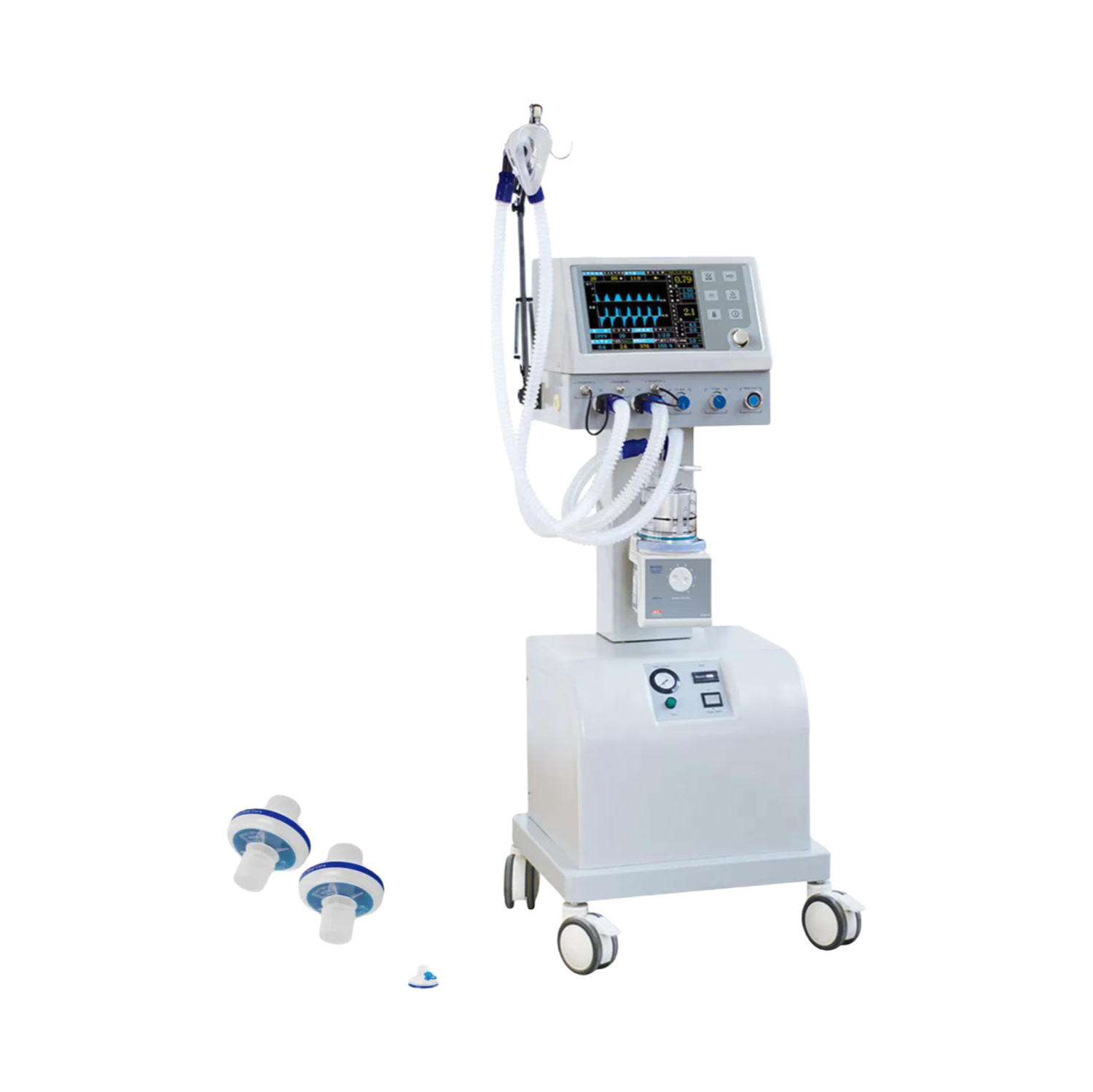 High Quality Medical Ventilator for ICU with 10.4" TFT Display and Multiple Breathing Modes
