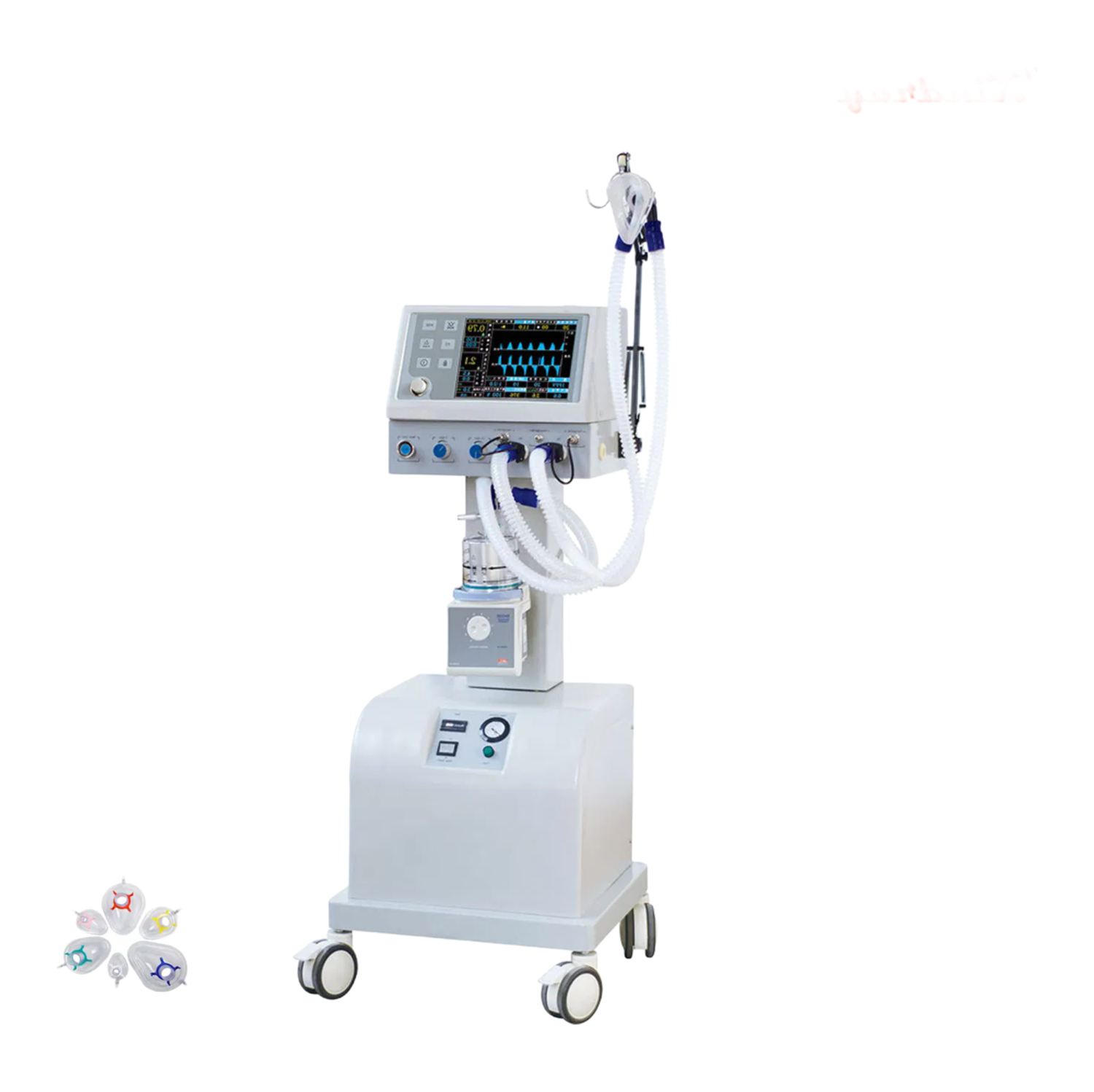 High Quality Medical Ventilator for ICU with 10.4" TFT Display and Multiple Breathing Modes