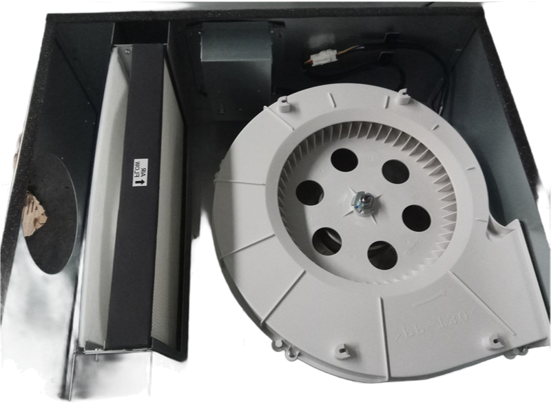 Compact Household Fresh Air Ventilator with Energy Recovery and Internal Circulation