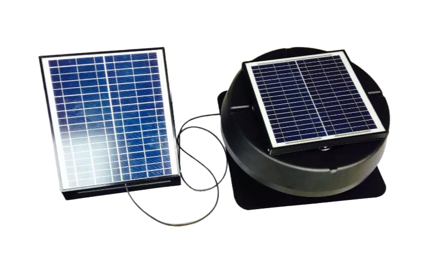40W 9.6Ah Solar Battery System for Roof Mount Solar Exhaust Fan - Continuous Day & Night Operation