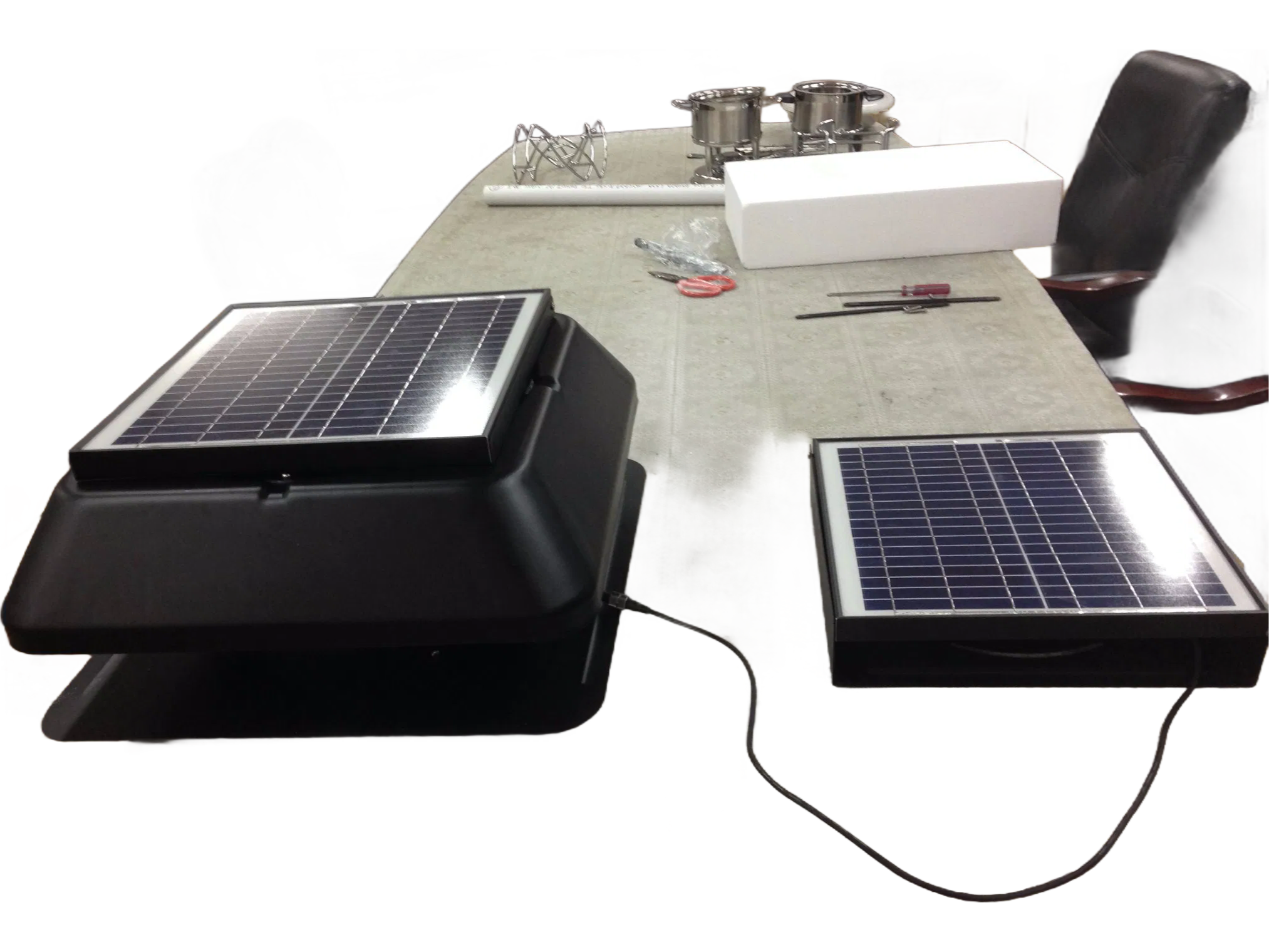 40W 9.6Ah Solar Battery System for Roof Mount Solar Exhaust Fan - Continuous Day & Night Operation