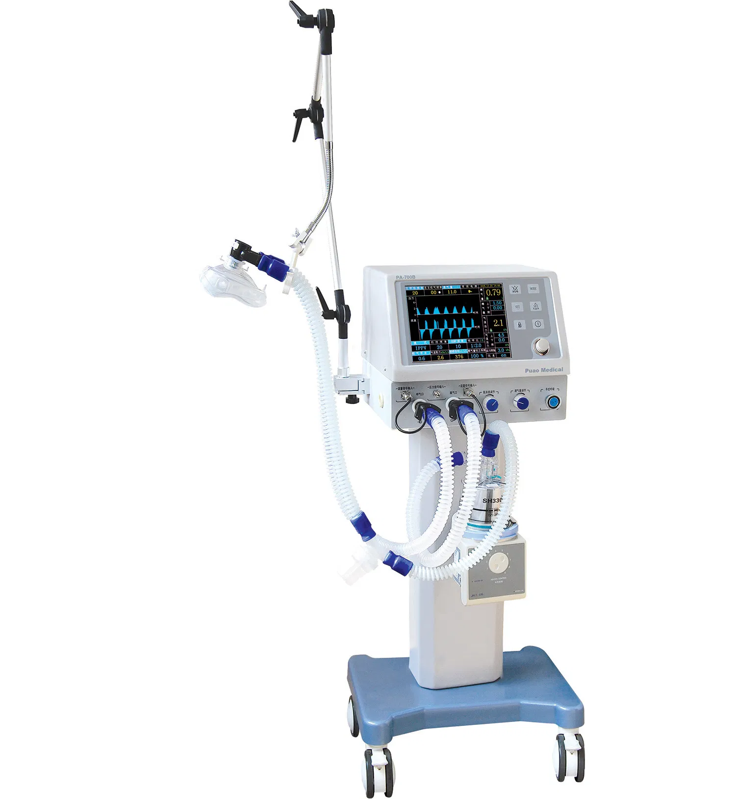 PA-700B ICU Turbine Ventilator for Adults and Infants with High Flow Oxygen Therapy