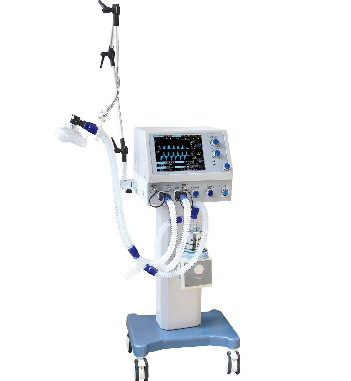 Professional ICU Ventilator MSLVM10 with Oxygen Tube and Silicone Mask Included