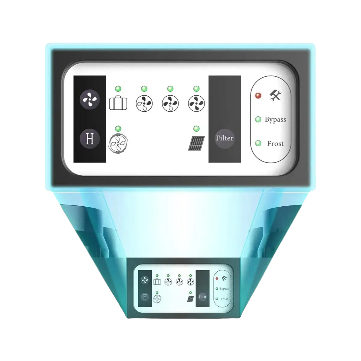 High Efficiency Counterflow Heat Exchanger HRV Unit for Apartments and Villas