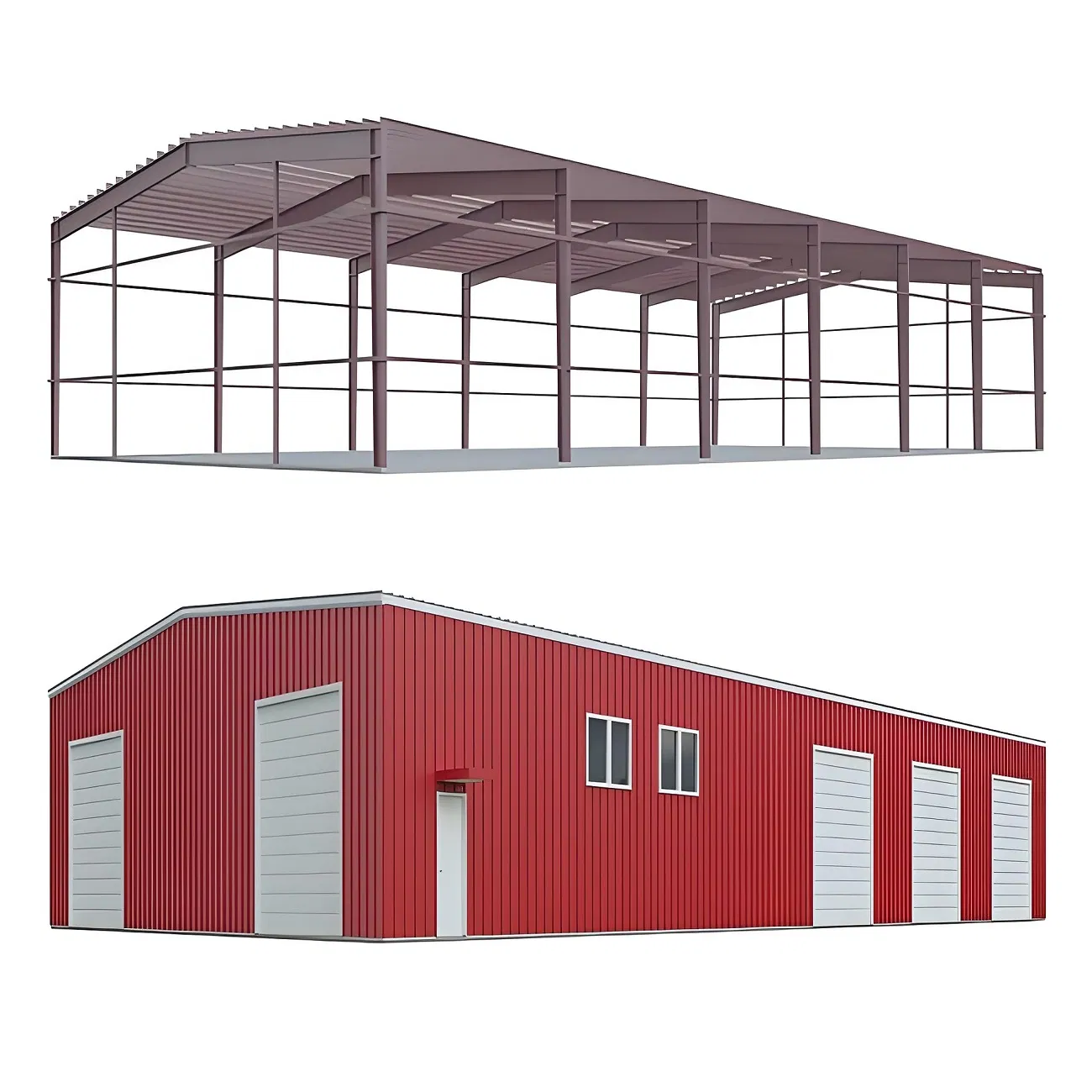 Durable Industrial Steel Structures - Q355B Material with 50+ Year Lifespan