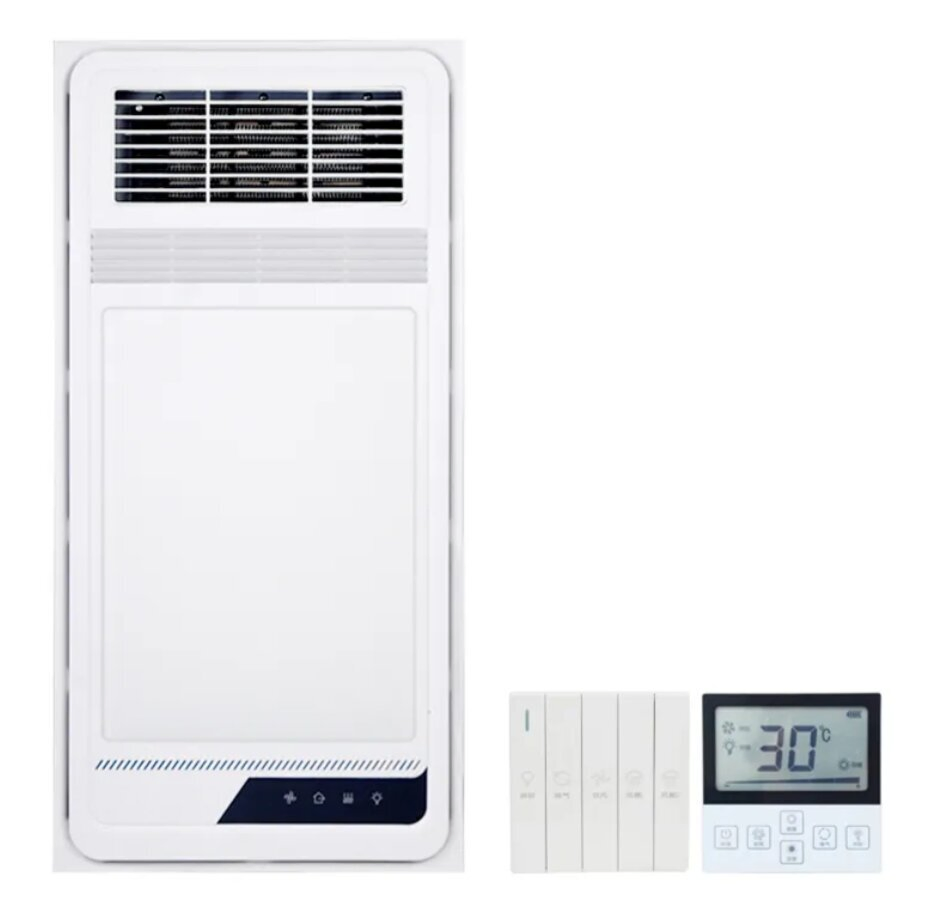 Heatflow 4 Infrared Heater with 8W LED Light and 1100-2000W Power for Home Bathroom Use