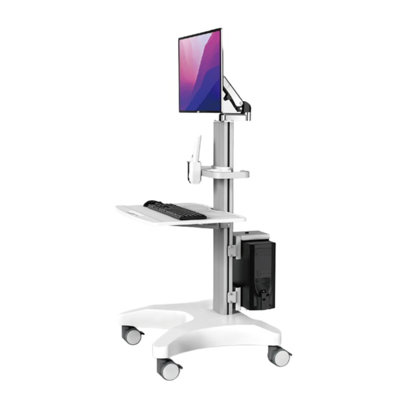 Height Adjustable Medical Trolley Cart for Dental Clinic with Oral Scanner - Nursing Cart Stand