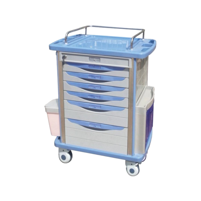 Stainless Steel Medical Record Cart with Swivel Casters - SLV-C4020 Hospital Trolley