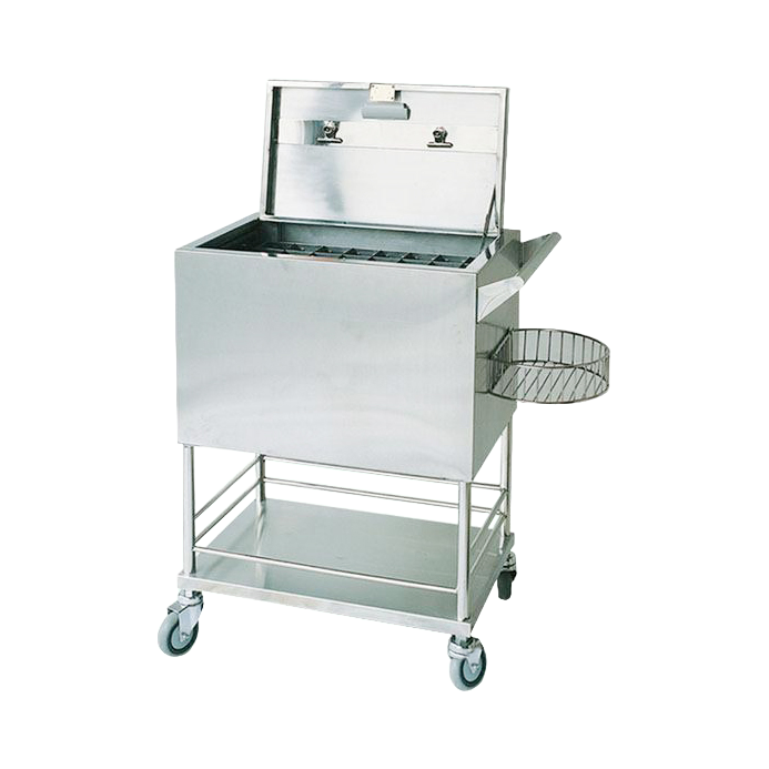 Stainless Steel Medical Record Cart with Swivel Casters - SLV-C4020 Hospital Trolley