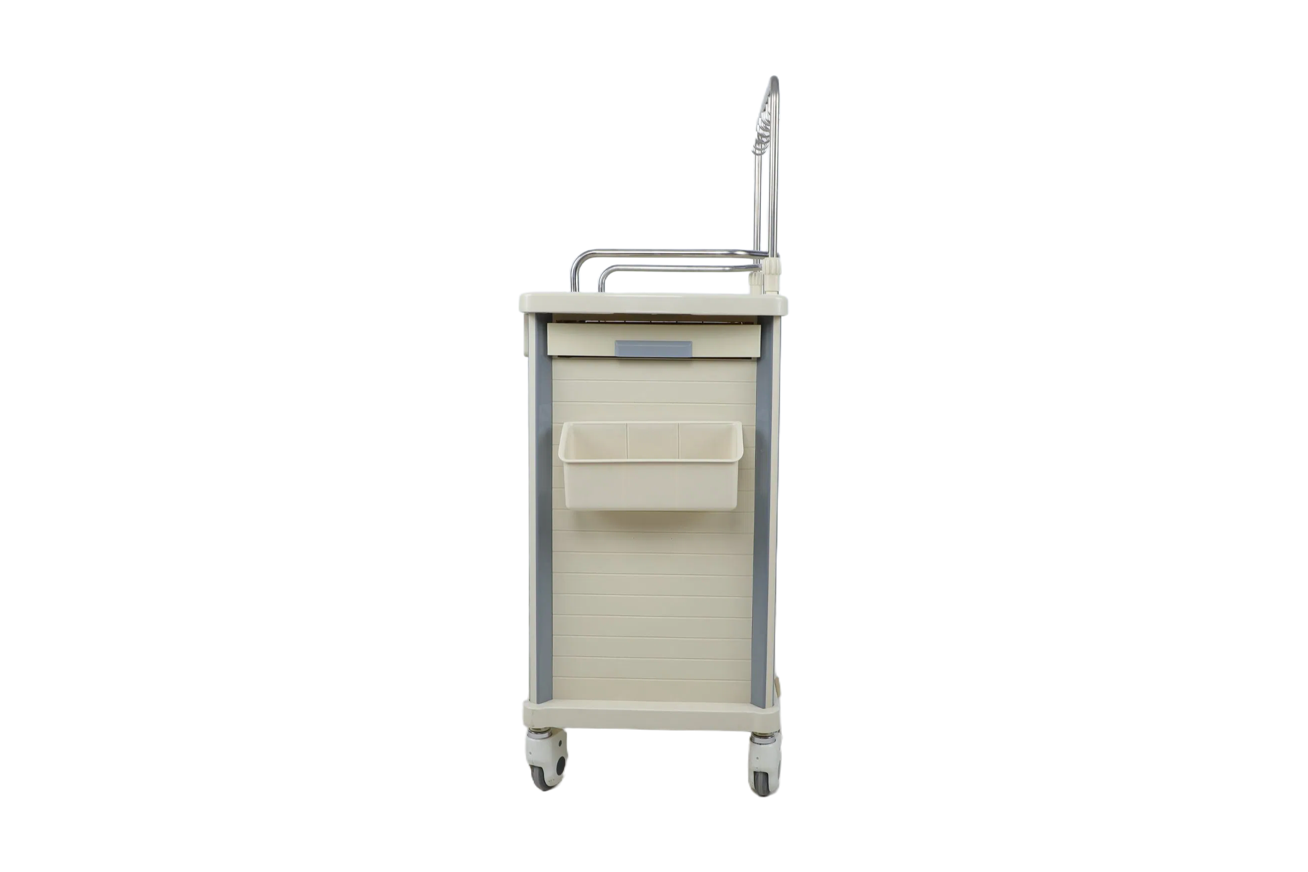 ABS Medical Infusion Trolley with Wheels and Drawers - Hospital Grade IV Stand Cart