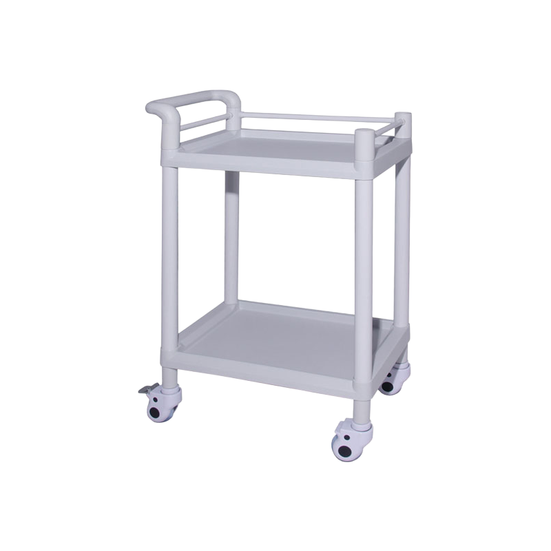 ABS Plastic Stainless Steel Medical Dressing Trolley with 3 Shelves - Hospital Nursing Cart