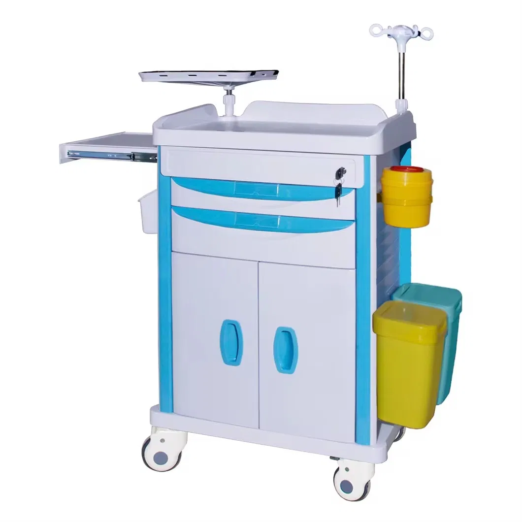 High-Quality ABS Emergency Medical Trolley for Hospital Outpatient and Emergency Use