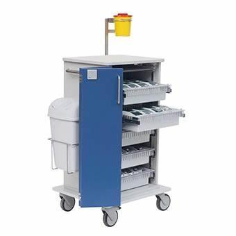 Stainless Steel Hospital Utility Carts with Adjustable Shelves - Medical Storage Trolley for Clinics