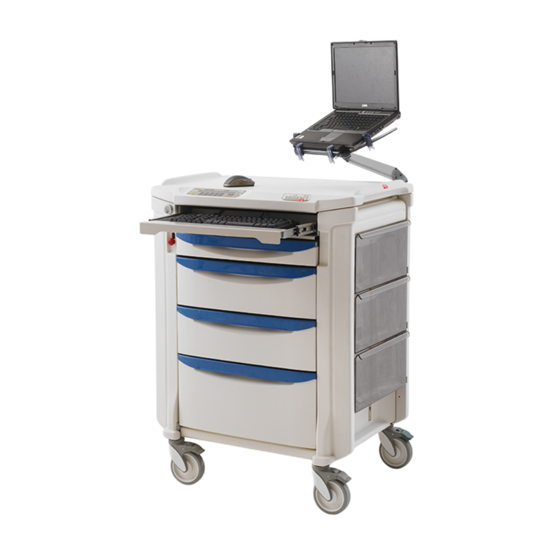 Factory Supply Hospital Computer Cart with Easy Cleaning & Corrosion Resistance Features