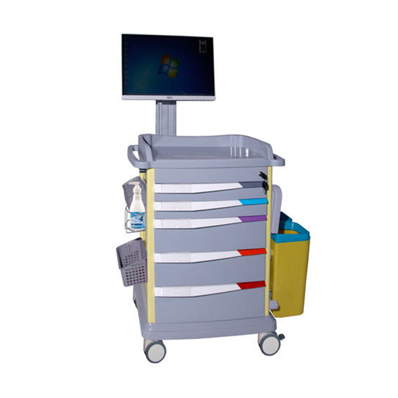 Factory Supply Hospital Computer Cart with Easy Cleaning & Corrosion Resistance Features