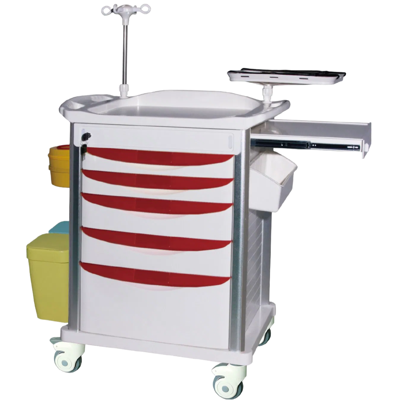 ABS Hospital Emergency Medical Trolley with CE ISO Certification for ICU and OR Rooms