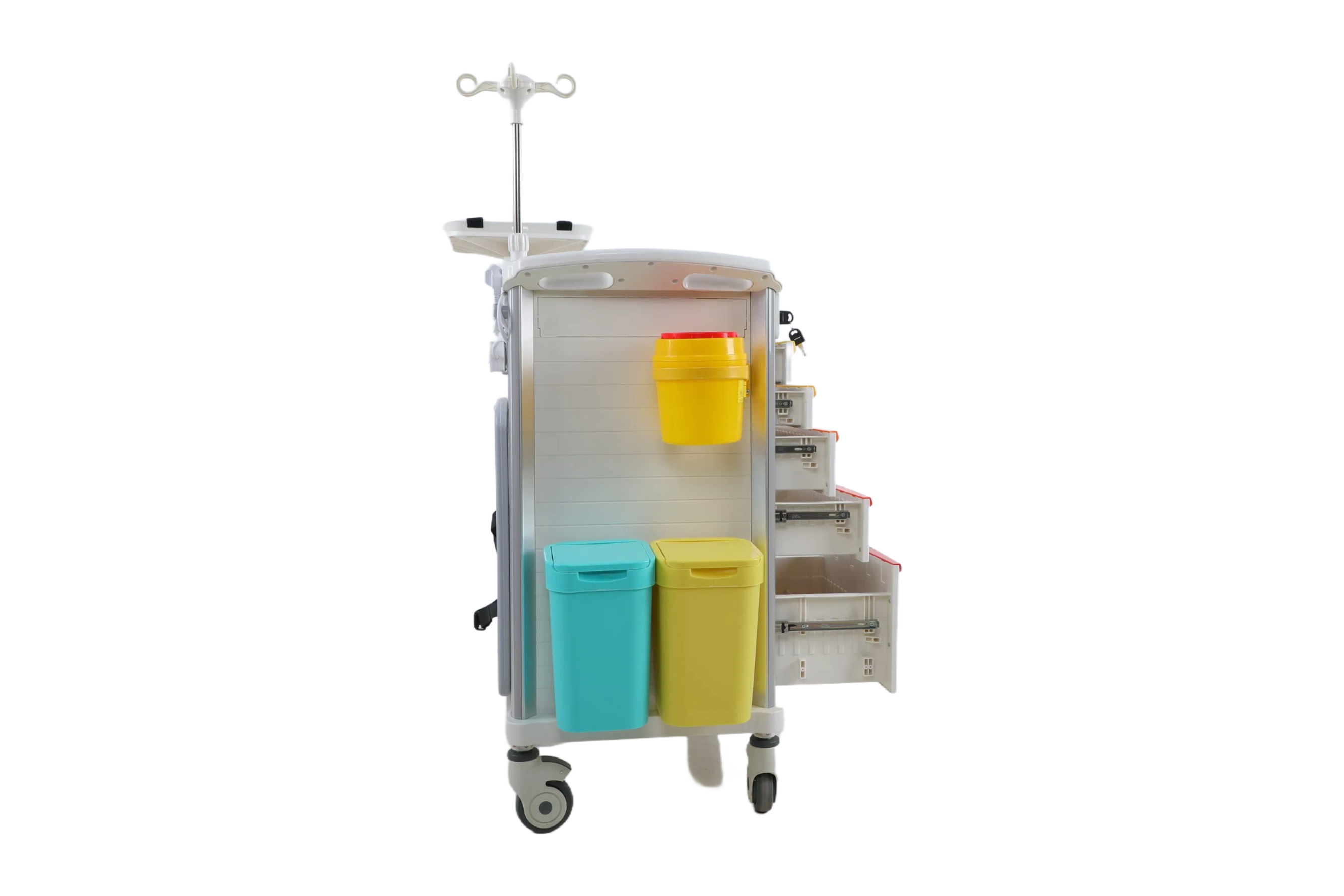 ABS Hospital Emergency Medical Trolley with CE ISO Certification for ICU and OR Rooms