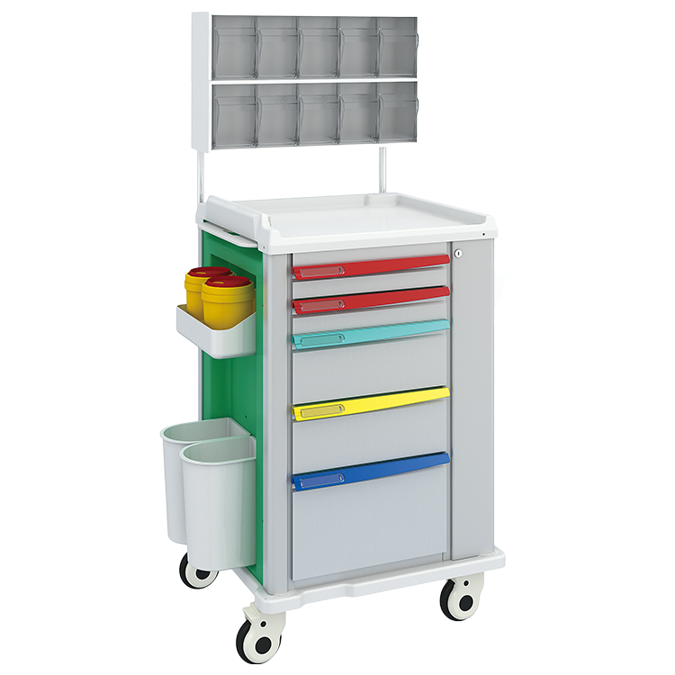 Factory Supply Emergency Treatment Cart with Corrosion Resistance and Easy Cleaning
