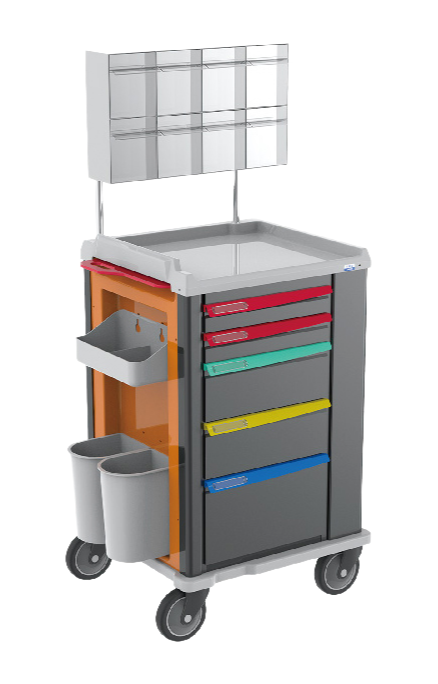 Factory Supply Emergency Treatment Cart with Corrosion Resistance and Easy Cleaning