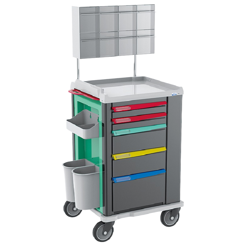 Factory Supply Emergency Treatment Cart with Corrosion Resistance and Easy Cleaning