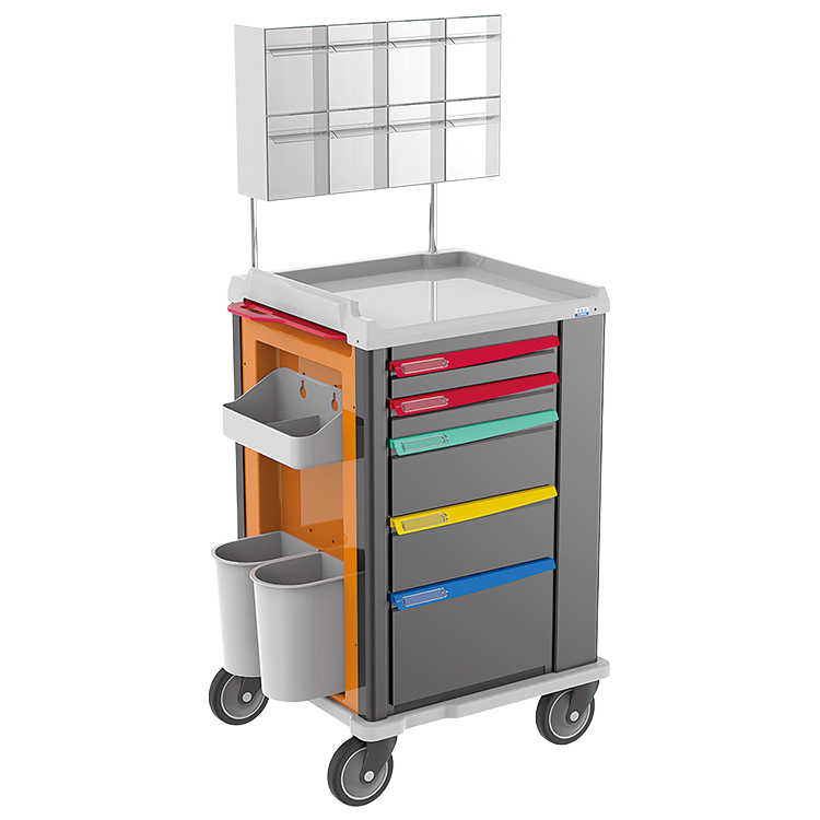 Factory Supply Emergency Treatment Cart with Corrosion Resistance and Easy Cleaning